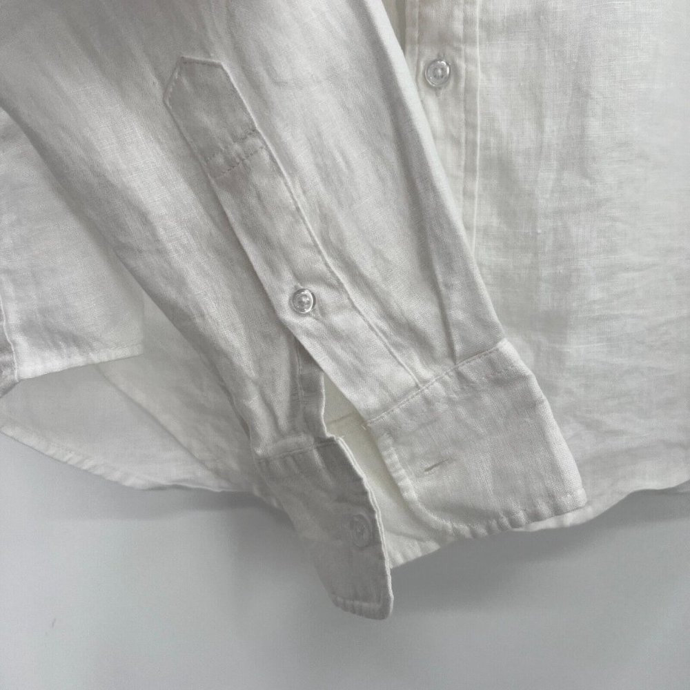 Quince Men's White European Linen Long Sleeve Shirt sz S NWT Button Down - Picture 4 of 6